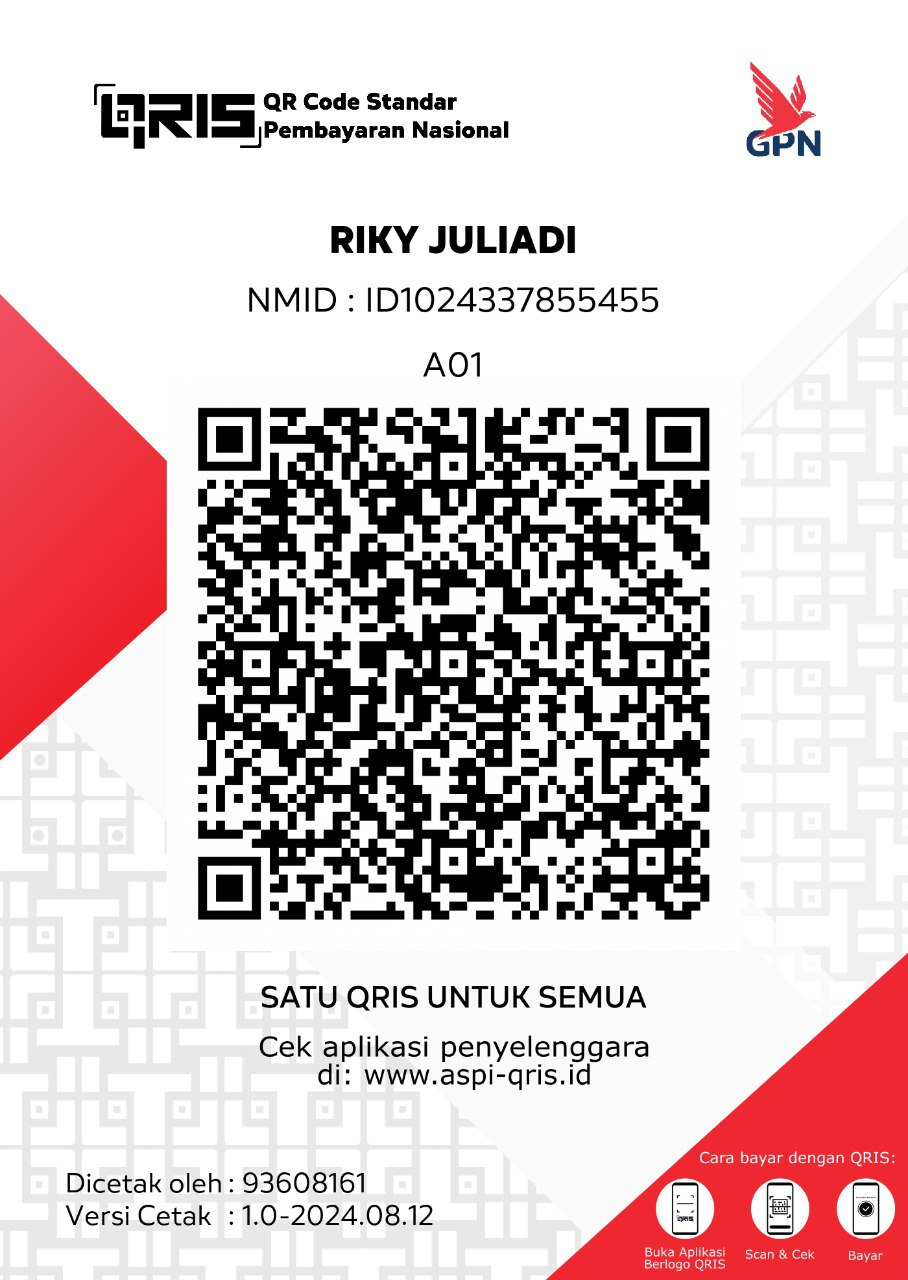 QRIS pembayaran atas nama Riky Juliadi